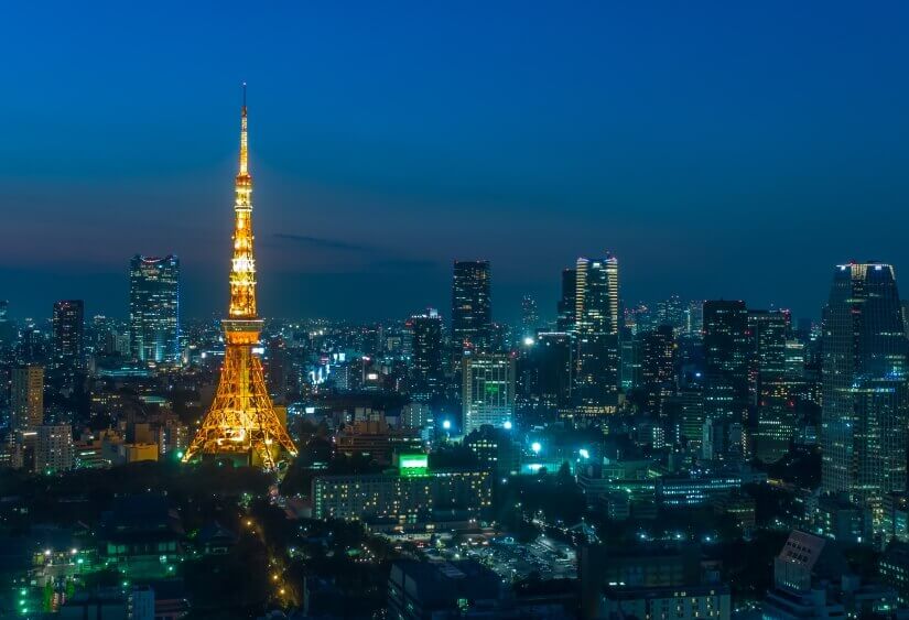 Tokio Tower bei Nacht