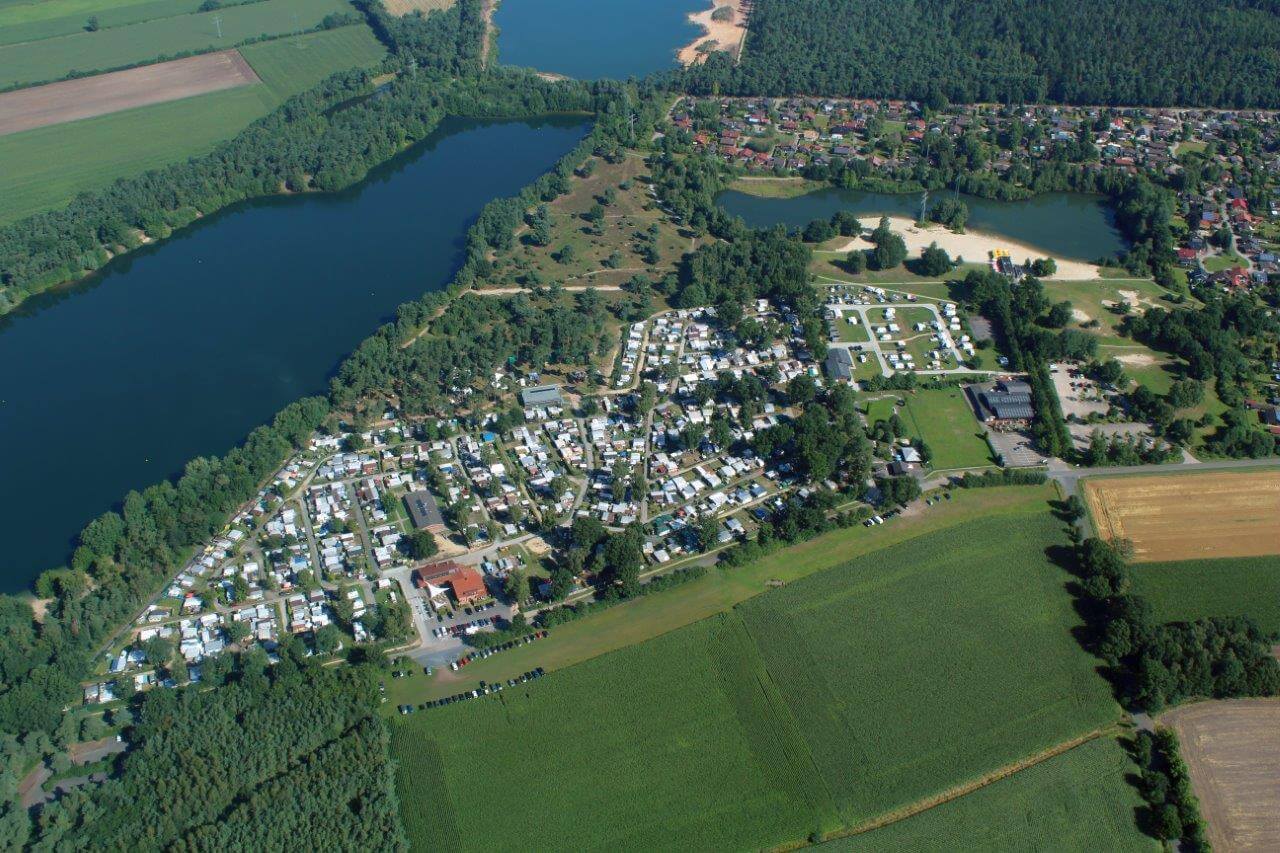 Campingpark Haddorfer Seen Übersicht Luftbildung