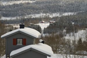Schnee, Wald, Haus, Verschneite Dächer bringen Winterromantik