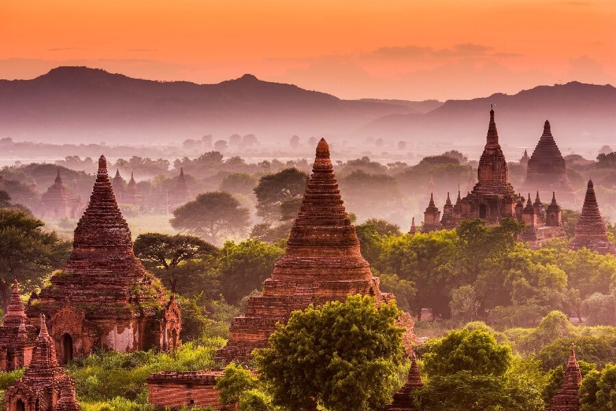 Historische Königsstadt Bagan in Myanmar