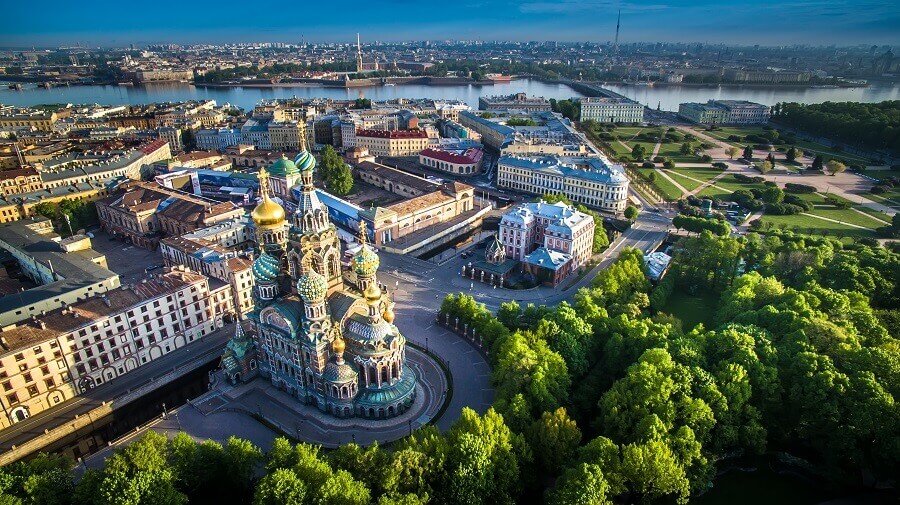 St. Petersburg von oben