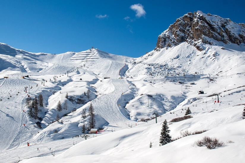 Skigebiet in den Dolomiten