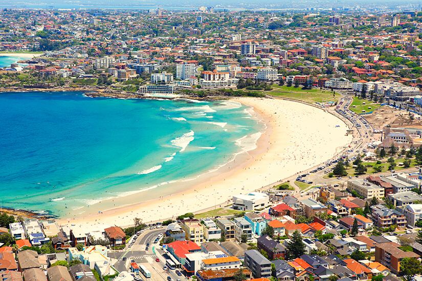 Luftaufnahme des Bondi Beach