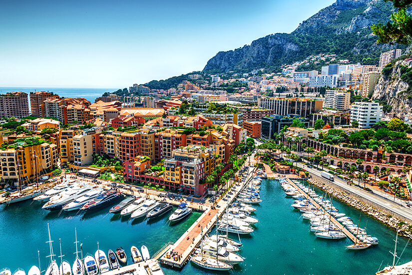 Monaco an der Côte d'Azur