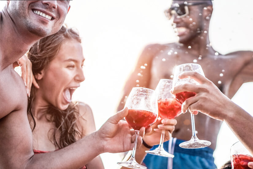 Urlaub am Partystrand