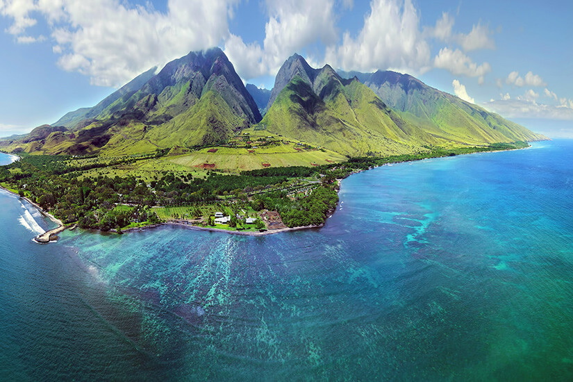 Maui aus der Luftperspektive