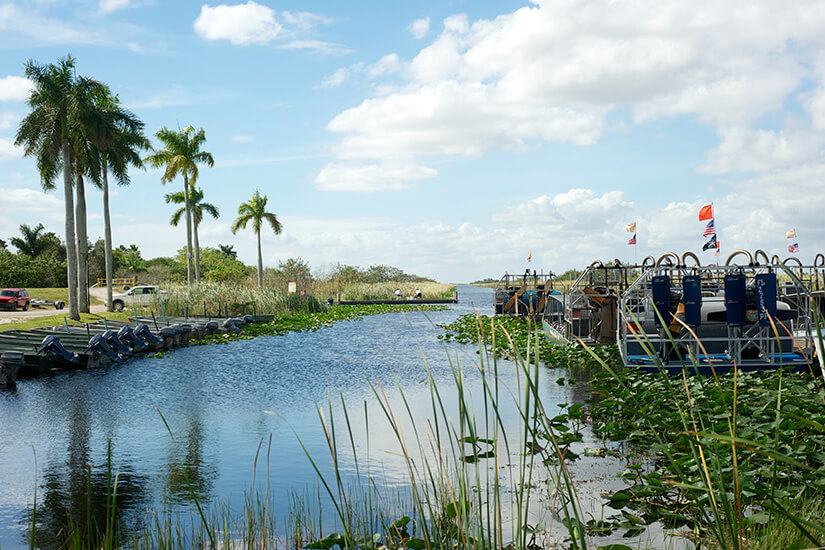 Propellerboot in den Everglades