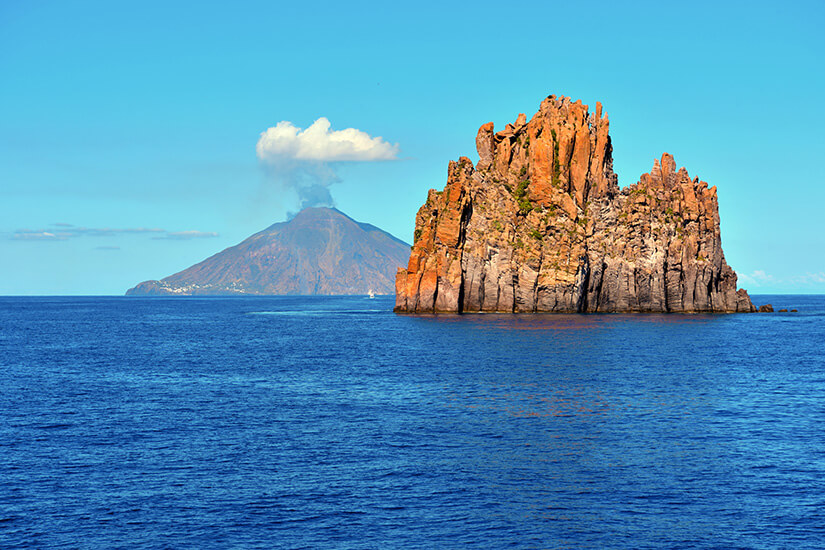Die aktive Vulkaninsel Stromboli