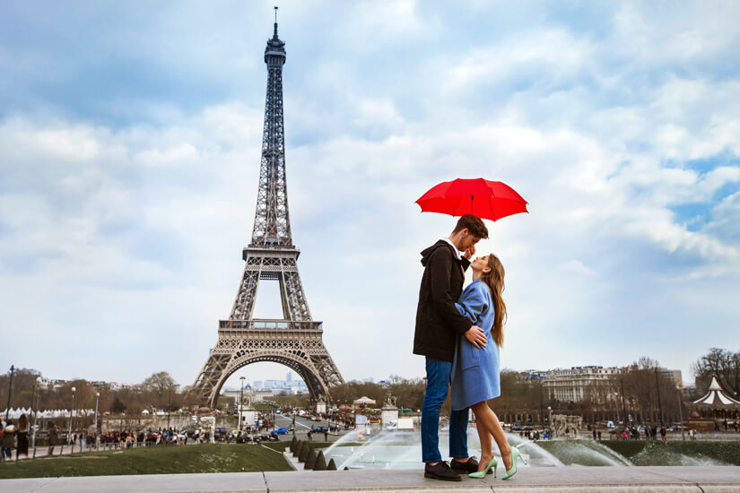 Gemeinsam vor dem Eiffelturm