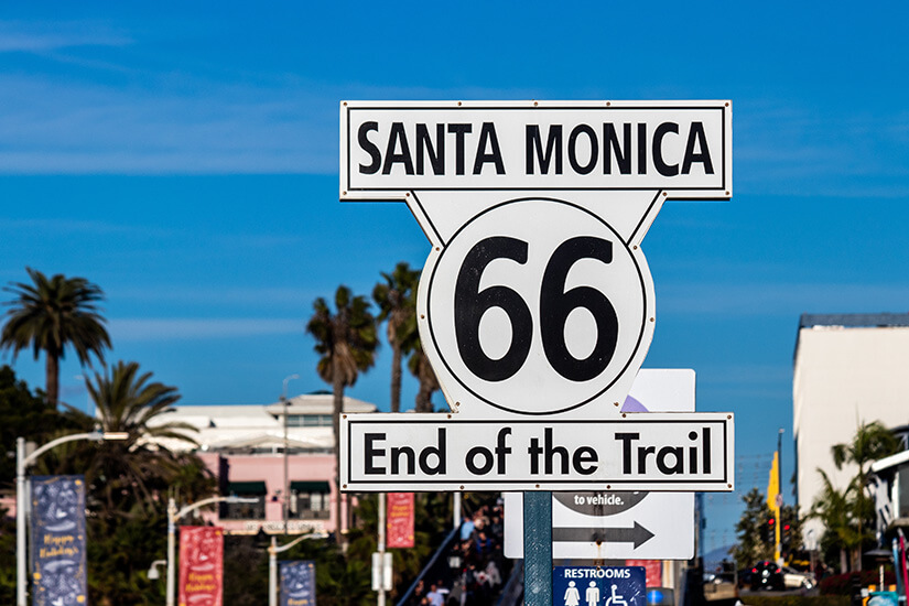 In Santa Monica endet die Route 66
