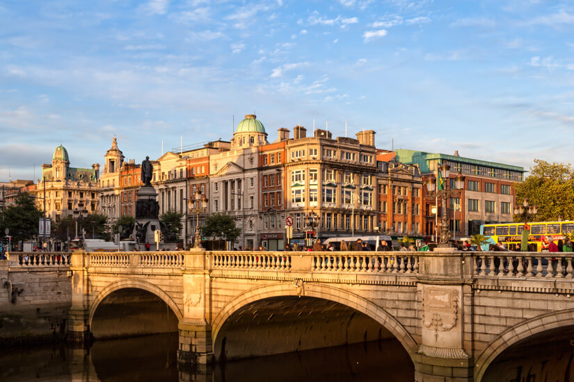 Blick auf die O'Connell Street in Dublin