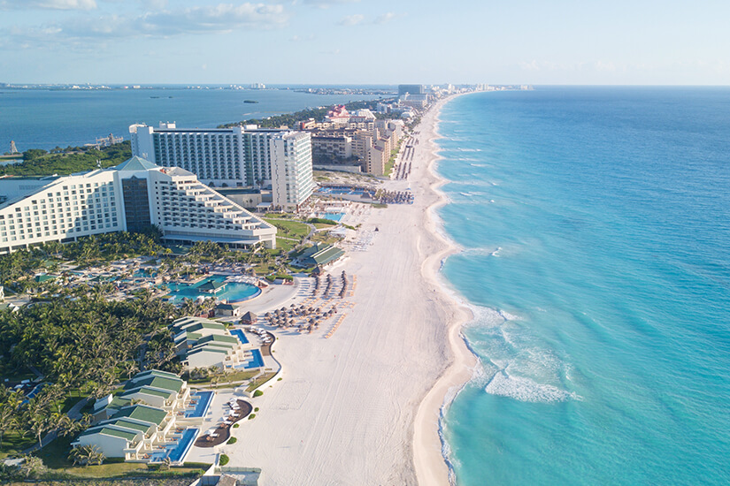 Hotels direkt am Strand in Cancún