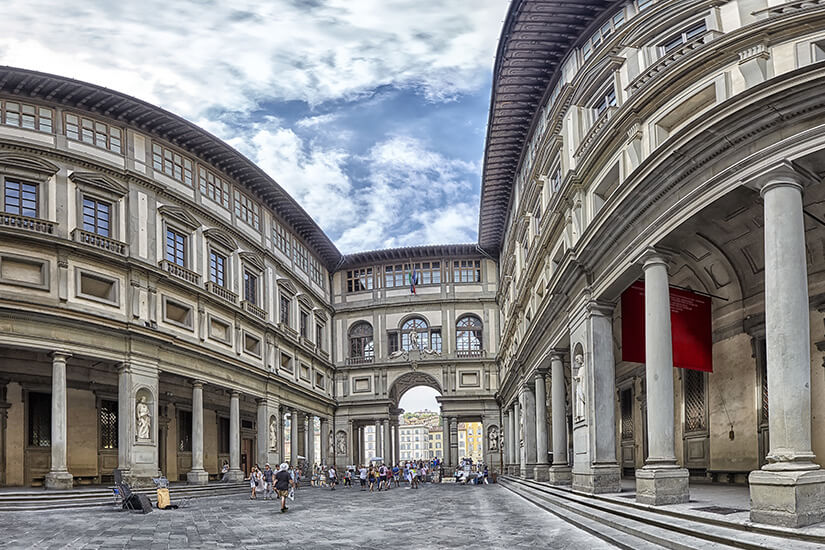 Die weltberühmten Uffizien beherbergen viele Kunstwerke