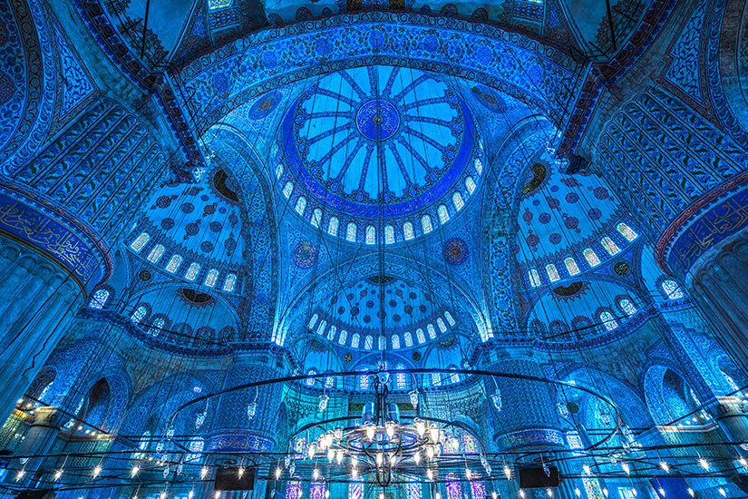 Die Blaue Moschee von innen