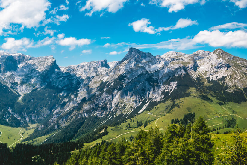 Traumhafter Alpenblick von Werfenweng aus