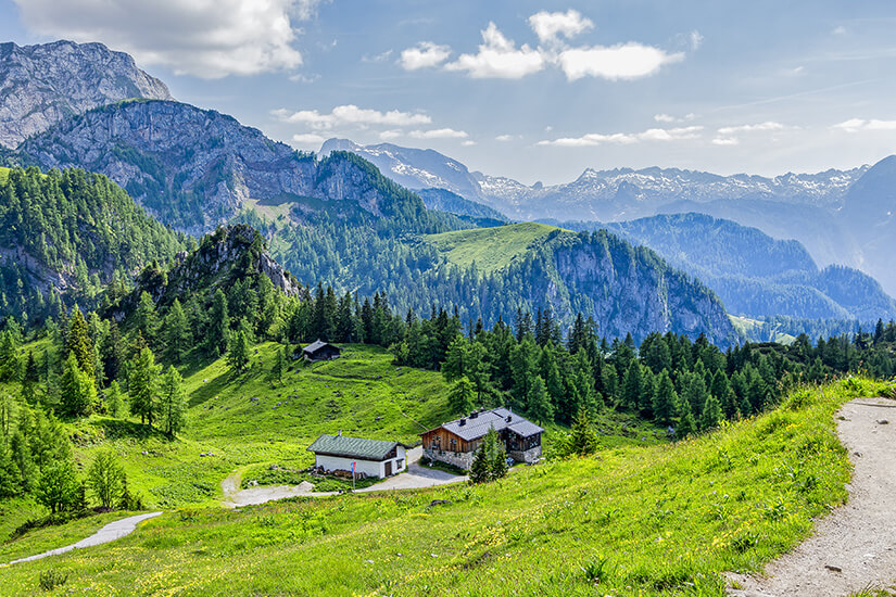 Blick auf das Watzmannmassiv, Berchtesgadener Land