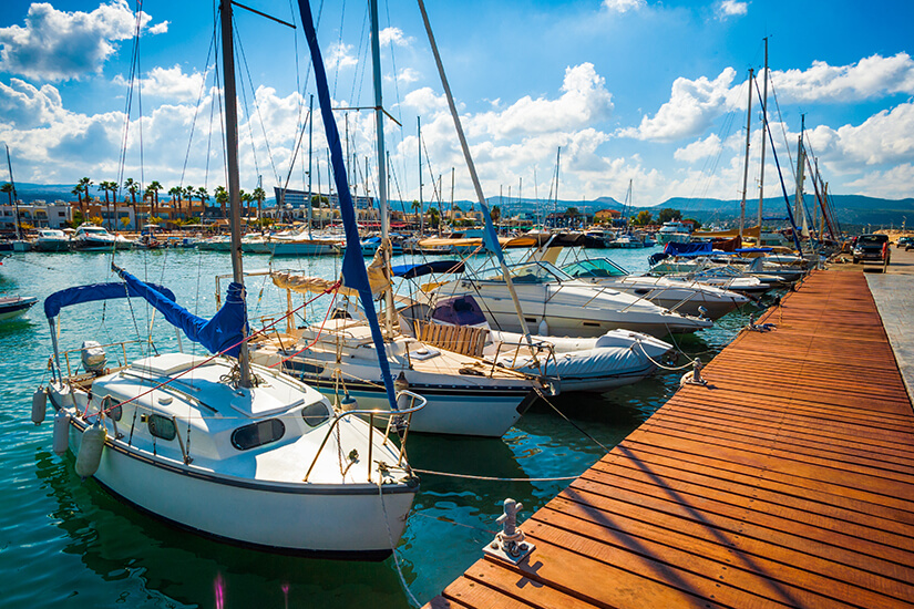 Boote am Hafen von Paphos