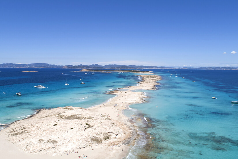 Malerischer Strand von Illetes auf Formentera