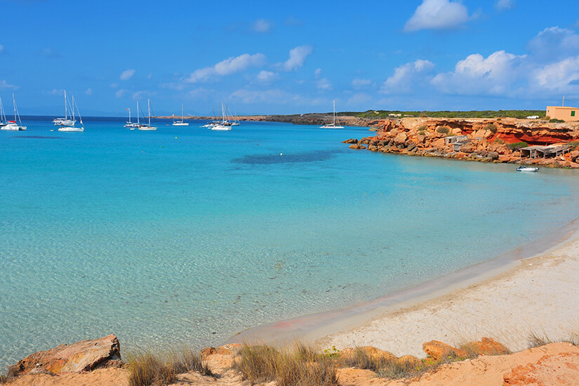 Strand von Cala Saona auf Formentera