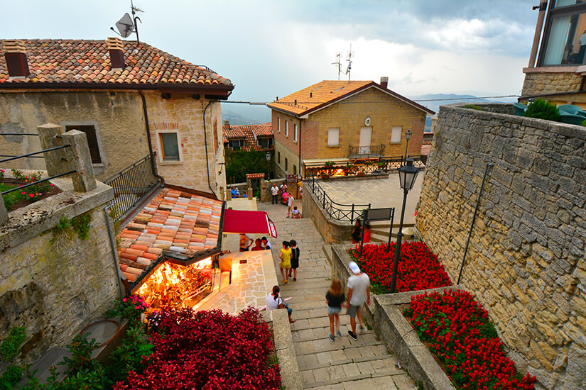 Historische Gassen in San Marino