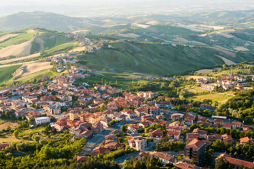 Blick auf die Stadt San Marino