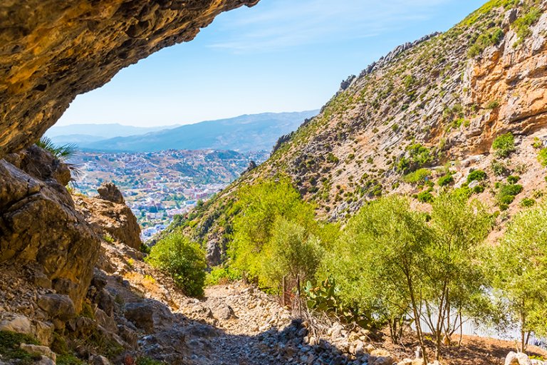 Chefchaouen in Marokko Blaue Stadt &