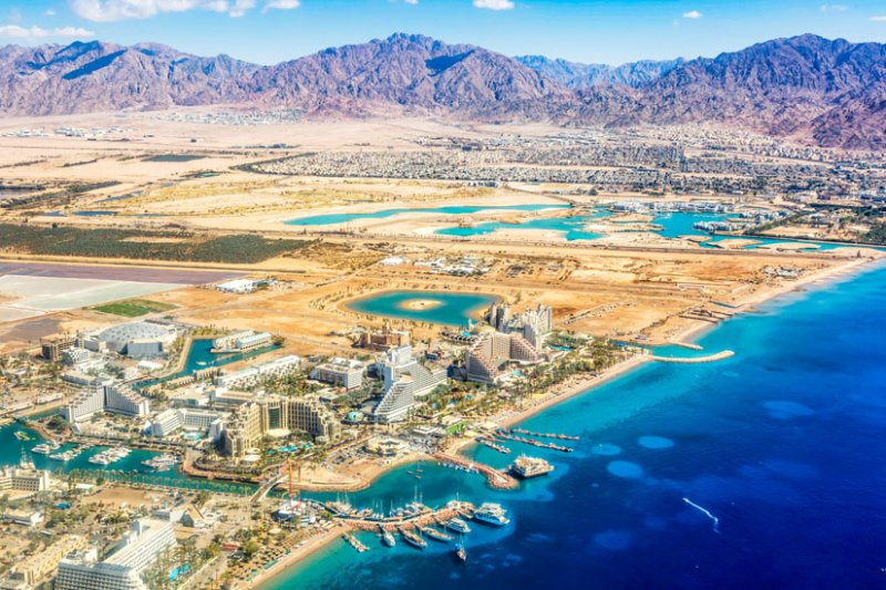 Israel. Hafen Am Golf Von Akaba Eilat am Golf von Akaba: Strände & Sehenswürdigkeiten