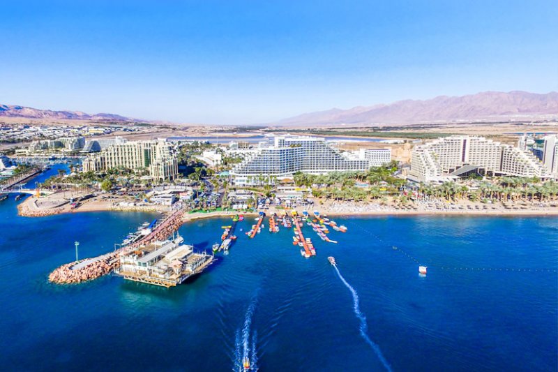 Israel. Stadt Am Golf Von Akaba Eilat am Golf von Akaba: Strände & Sehenswürdigkeiten