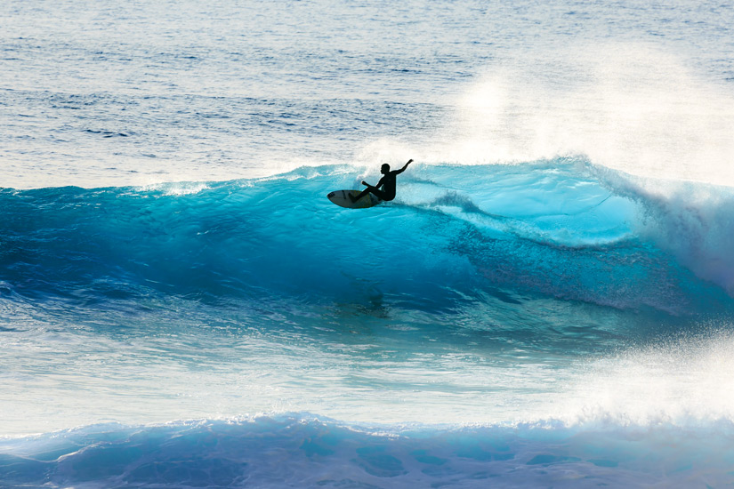 Surfer-Wellen-Madeira