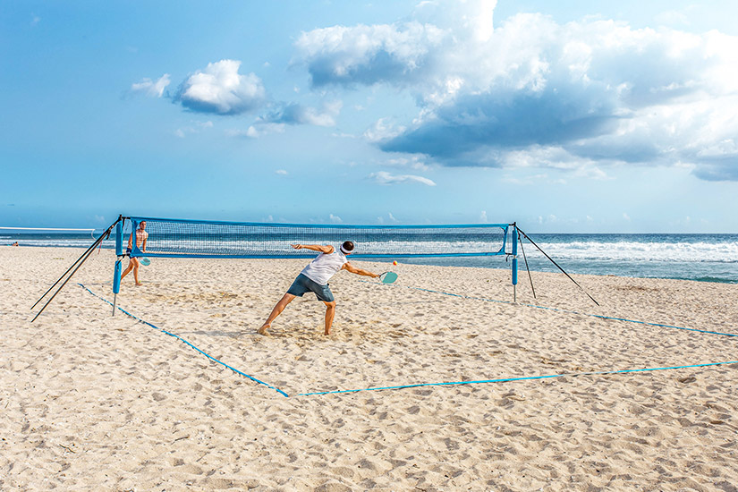 Beachtennis-spielen
