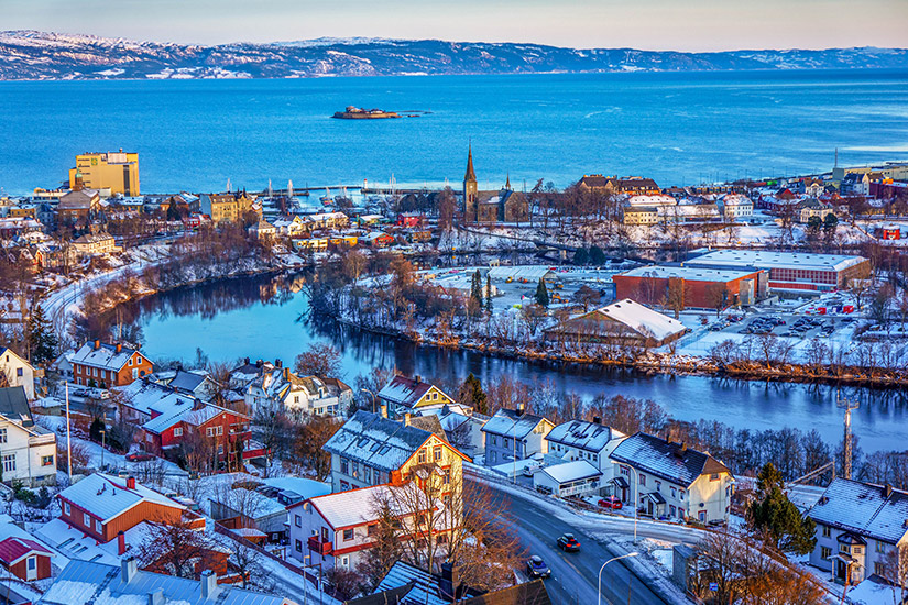 Trondheim-an-einem-Wintertag