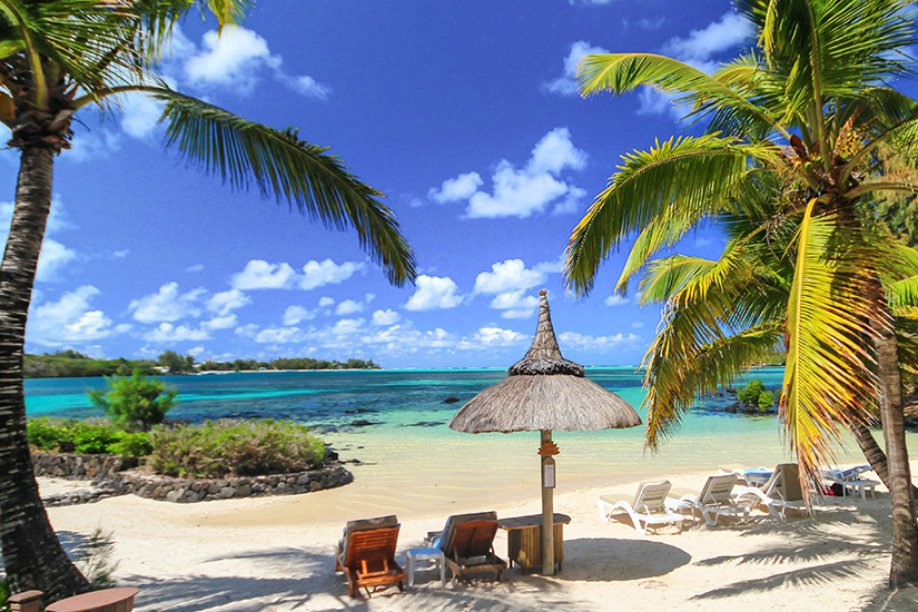 Strand-auf-Mauritius