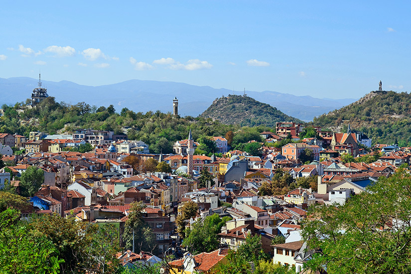 Plovdiv-ein-Minarett-sticht-hervor