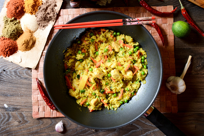 Indonesisches Essen Nasi Goreng