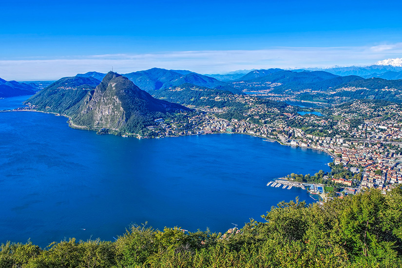 Blick auf Lugano in der Schweiz