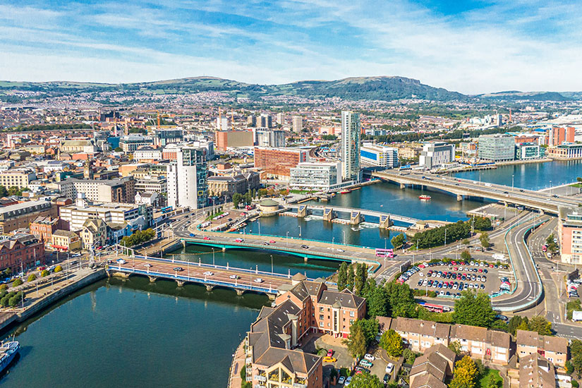 Blick auf Belfast