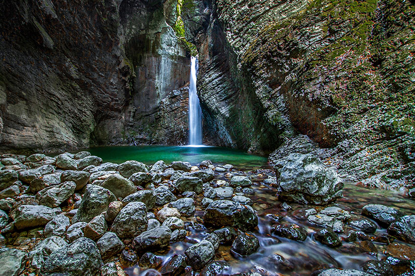 Bovec Wasserfall Kozjak