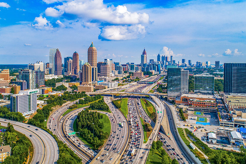 Blick auf Atlanta