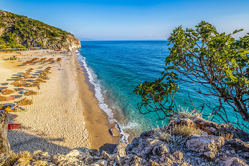 Albanien Straende Gjipe Beach
