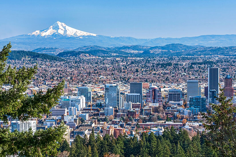 Blick auf Portland