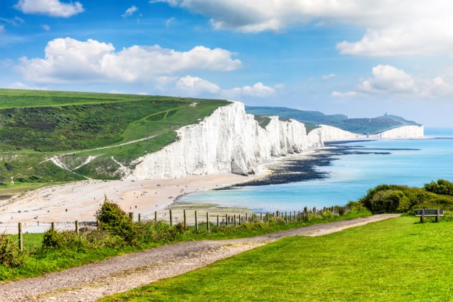 Eastbourne Seebad und Pier im Vereinigten Königsreich