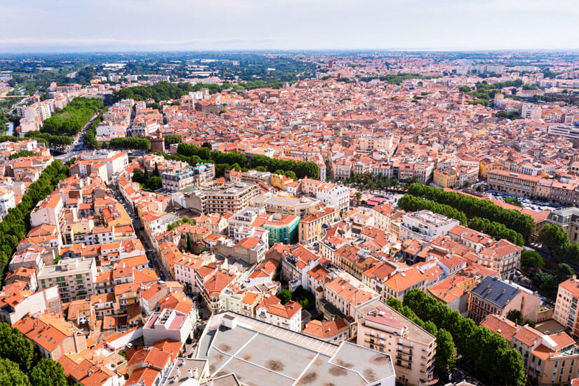 Blick auf Perpignan