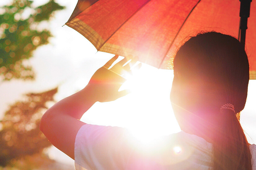 Hitzschlag Sonnenschirm