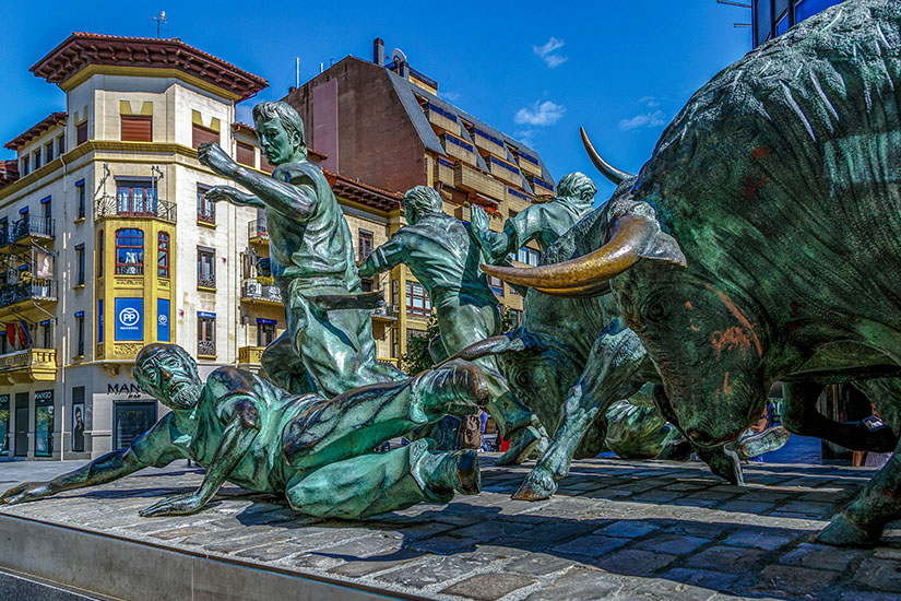 Pamplona Stierlauf