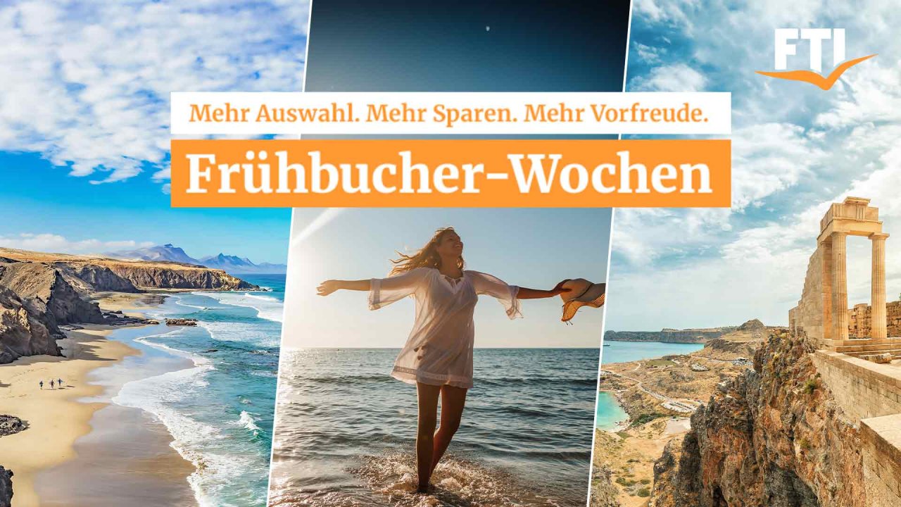  Frühbucher-Wochen mit FTI - ab in den urlaub Magazin Illustration 