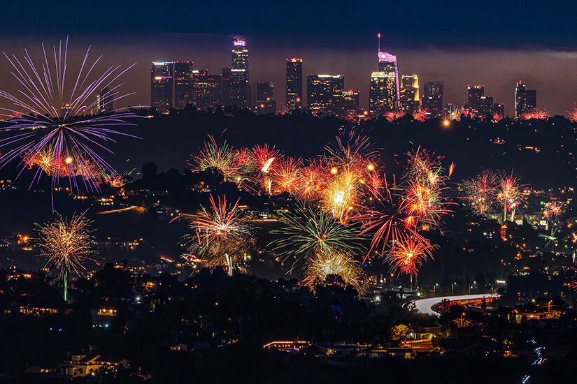Aktivitaeten Los Angeles Feuerwerk