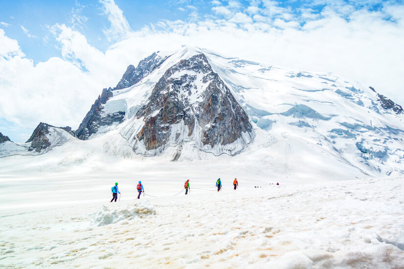 Chamonix Mont Blanc Schneewanderungen