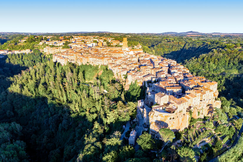 Blick auf Pitigliano