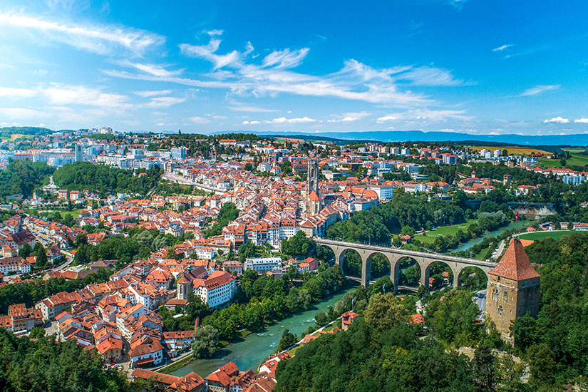 Blick auf Fribourg