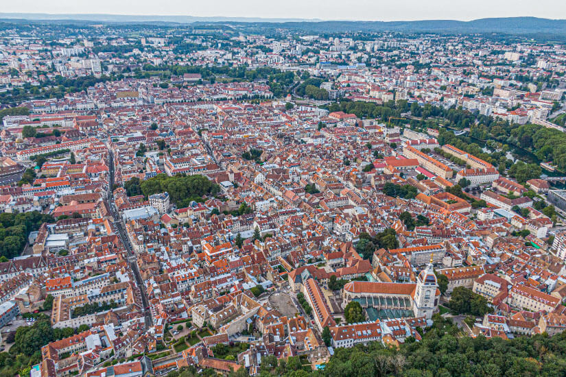 Blick auf Besancon